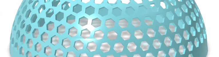 Pattern on a hemispherical surface